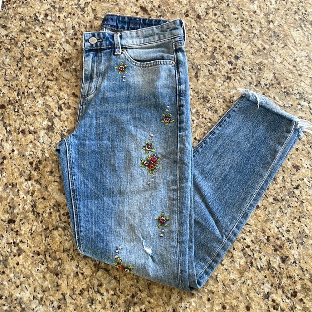 Lucky Brand Ava Skinny Embroidered Jeans | Size 6/28